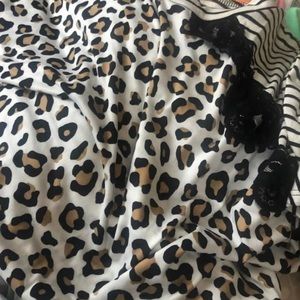 Plus size woman’s shirt black leopard/cheetah